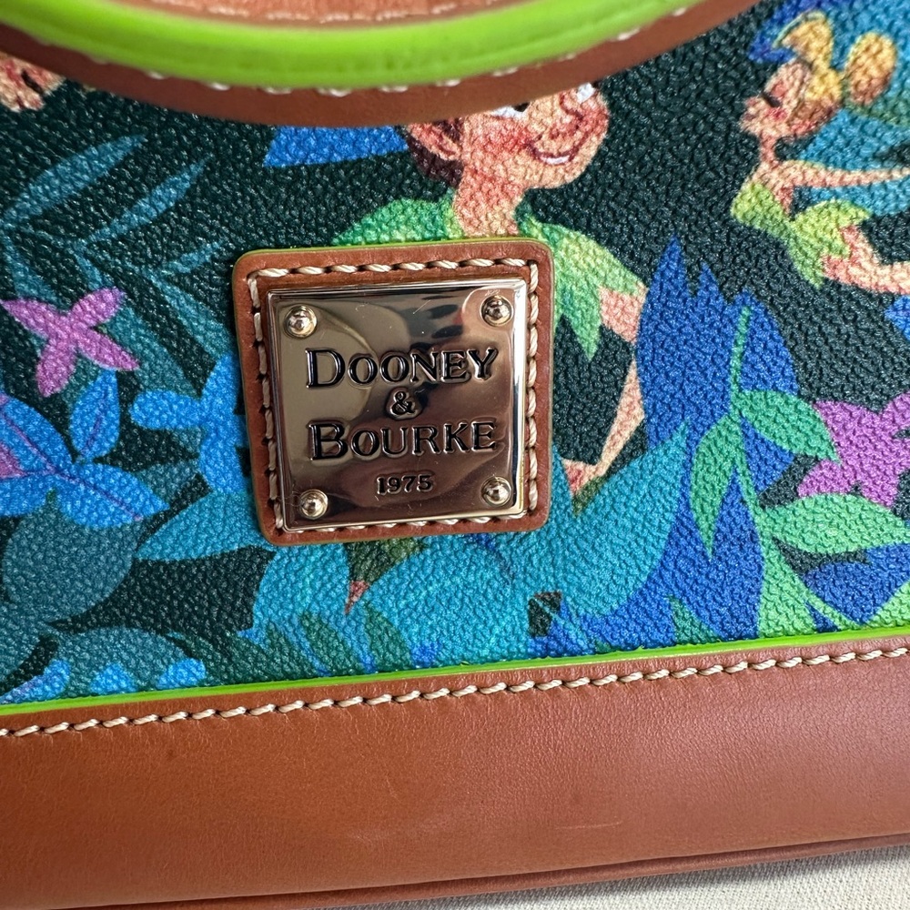 Dooney & Bourke Green and Brown Shoulder Bag.  Disney’s Peter Pan.